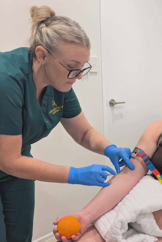 IV vitamin drip infusion prepared by registered nurse at Lush Aesthetics Australia in Logan